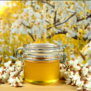 Miel d’acacia clair, doux et fluide – pot de miel artisanal à acheter